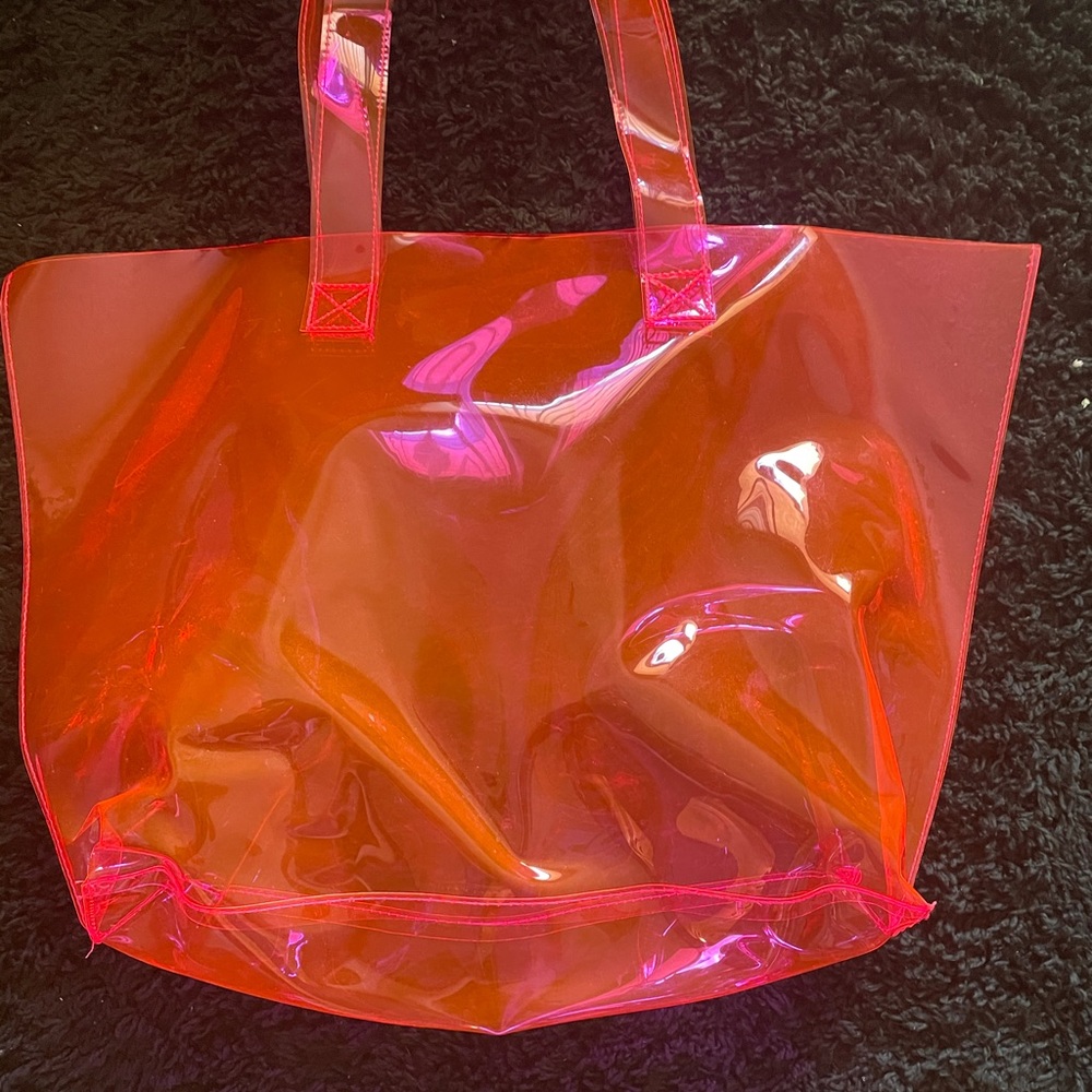 Neon Pink Beach Bag/Tote!